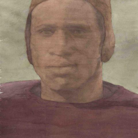 Painting of Paul Robeson in football uniform